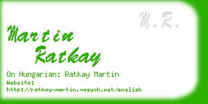 martin ratkay business card